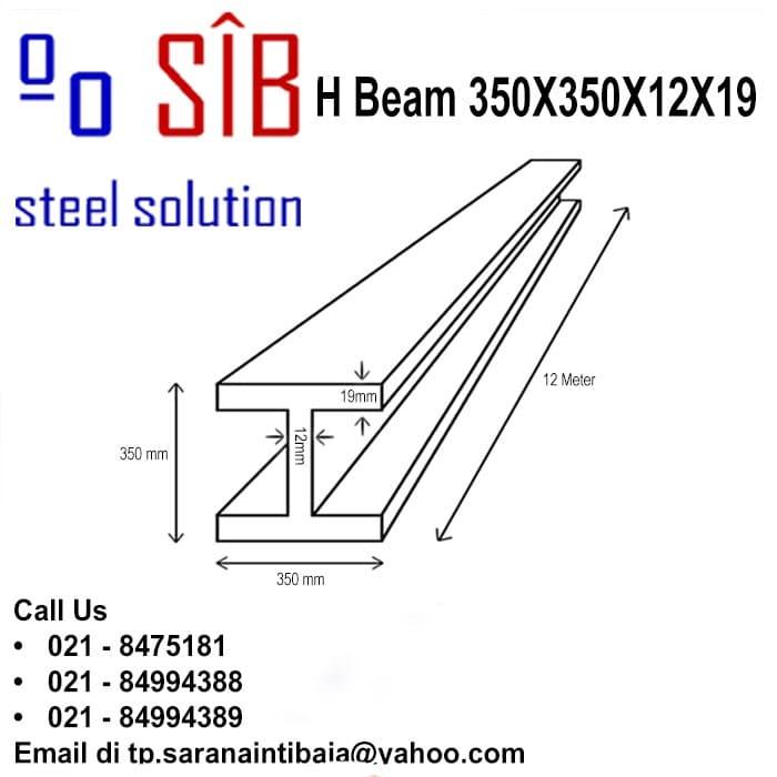 Gambar Besi H Beam 350 X 350 X 12 X 19 (Info Call Us) dari Sarana Inti Baja undefined Tokopedia