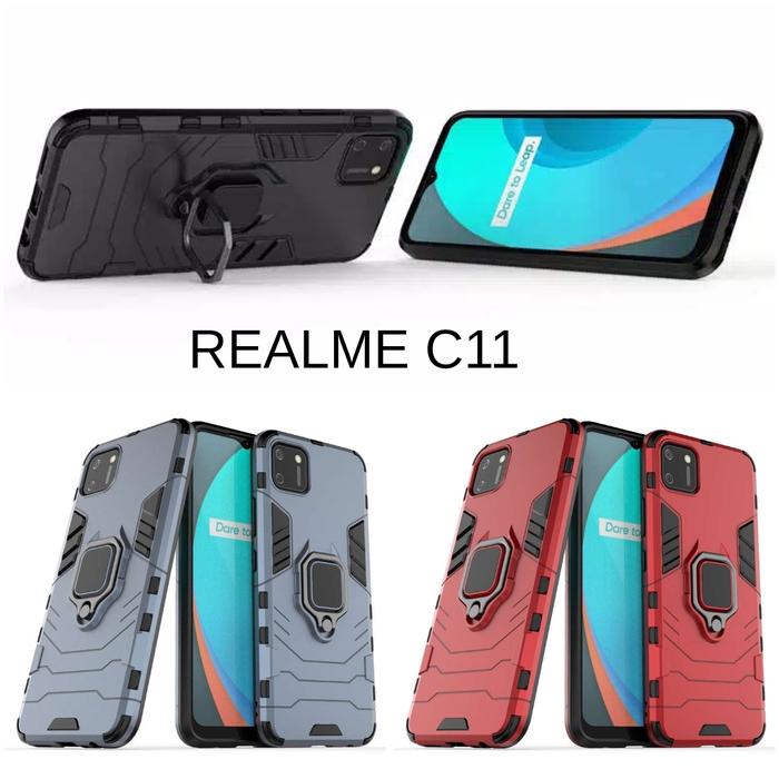 Jual Casing Softcase Robot Realme C11 Hardcase Hybrid Hitam Jakarta Selatan Hanamigadget Tokopedia