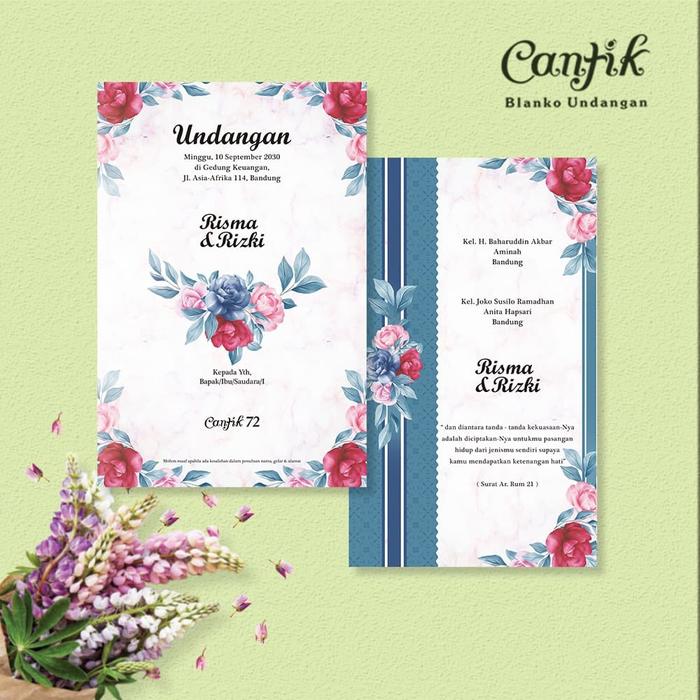 Gambar Blangko undangan Cantik 72 dari Terminal Undangan undefined Tokopedia