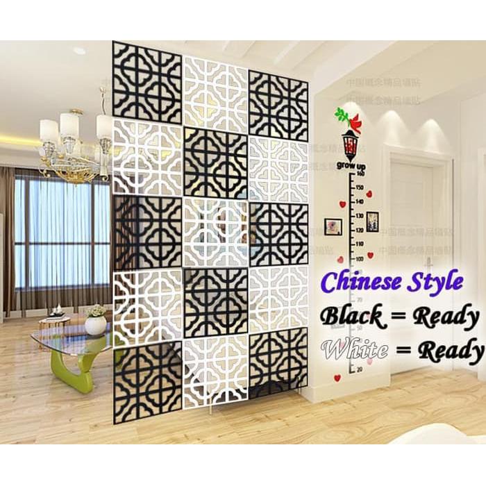 Gambar SALE VINTAGE DESIGN TERBARU TIRAI GANTUNG PARTISI PENYEKAT RUANGAN - CHINESE STYLE, Putih dari METHWALLSTICKER Kab. Bekasi Tokopedia