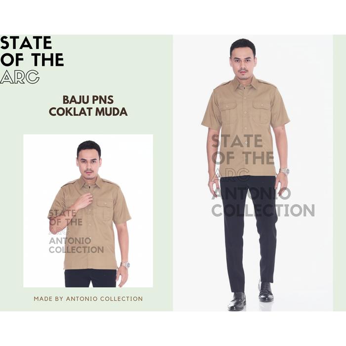 Gambar Baju Seragam PNS Coklat Muda / Setelan Formal Pemda / Guru / PDH /PDL - XXL dari State of the Arc undefined Tokopedia