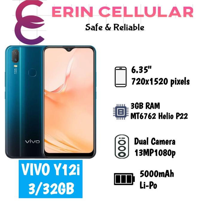 Gambar HP vivo Y12i 3/32GB - GRS RESMI VIVO 1Thn - Blue & Red - Biru dari ERIN CELULAR undefined Tokopedia