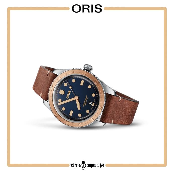 Jam Tangan Pria Oris Divers Sixty-five 733 7707 4355 Leather Strap