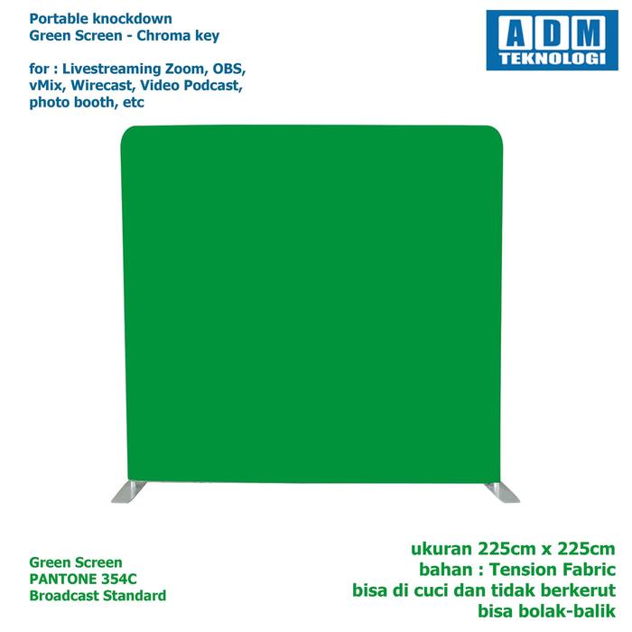 Jual Portable Green Screen For Virtual Studio Vmix Square 225 X 225 Cm Jakarta Selatan Adm Tekno Tokopedia