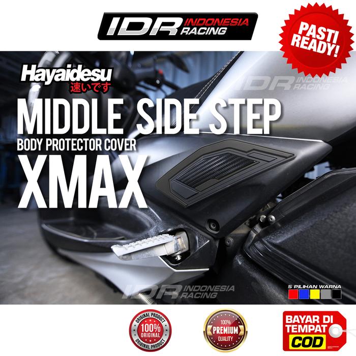 Gambar Middle Side Step Cover XMAX Hayaidesu Kiri Kanan Stiker 3D Yamaha - Hitam dari Hayaidesu IDR Indonesia Racing undefined Tokopedia