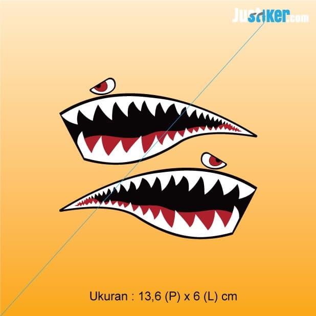 Gambar Sticker Shark Mouth Frame Sepeda dari Justiker.com undefined Tokopedia