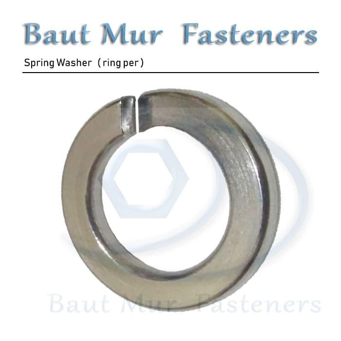 Gambar Ring Per stainless M10- sus 304 - ss 304 dari baut mur fasteners undefined Tokopedia