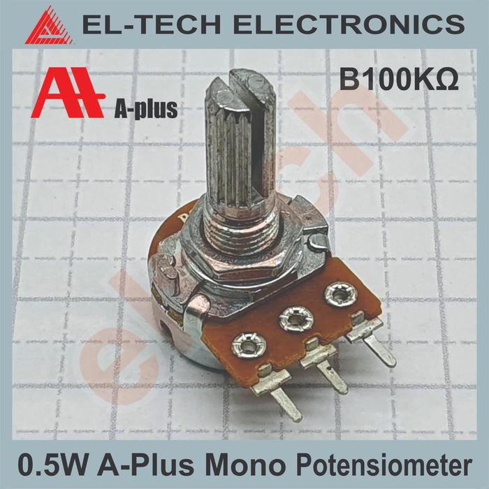Gambar 100K 100 K ohm 0.5W A-Plus Mono Potentiometer Potensiometer Potensio dari ELTECH online undefined Tokopedia