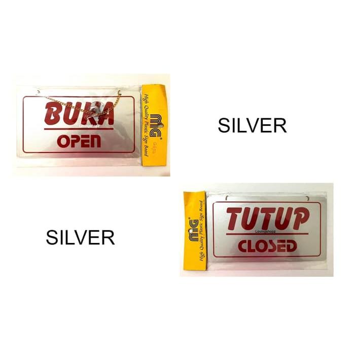 Gambar Sticker Pintu Buka Tutup, Sticker Pintu Open Close - Silver dari Tokobukuatk undefined Tokopedia