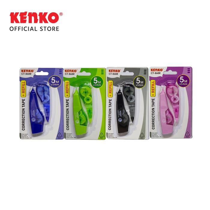 Gambar KENKO CORRECTION TAPE CT-868R+Refill (5 M x 5 Mm) - Hitam dari Kenko Stationery Com undefined Tokopedia