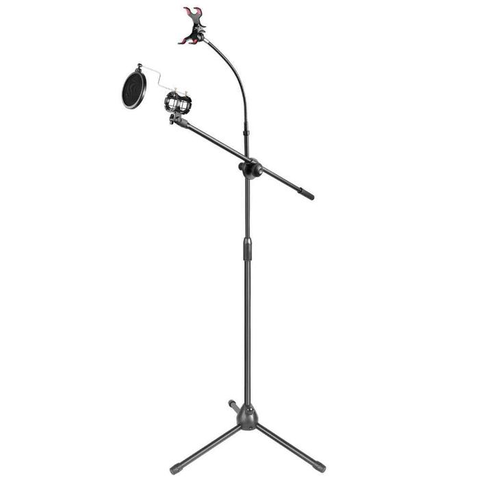 Gambar STAND MIC TaffSTUDIO Microphone & Smartphone Stand Holder 360 dari Billy Audio undefined Tokopedia