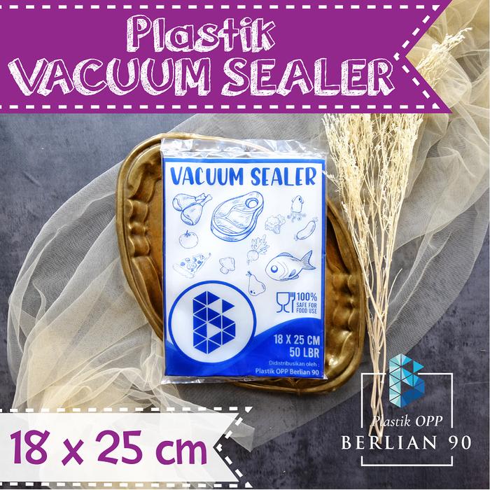 Gambar Plastik Vacum Sealer 18 x 25 Cm / Plastik Vakum Sealer isi 50 dari Plastik Opp Berlian 90 undefined Tokopedia