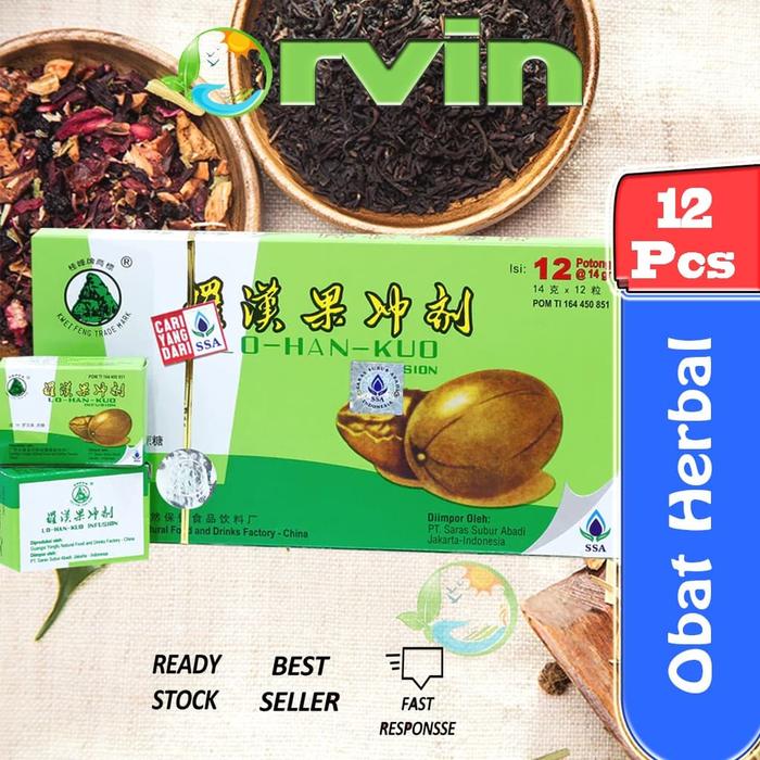 Gambar Lo Han Kuo Infusion Obat Herbal Pereda Panas Dalam - isi 12 pcs dari Orvin Health &amp; Beauty undefined Tokopedia