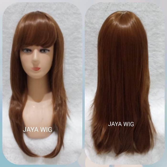 Gambar Wig Rambut Palsu Wanita Lurus Segi Panjang / Wig Panjang - Golden Brown dari jayawig undefined Tokopedia