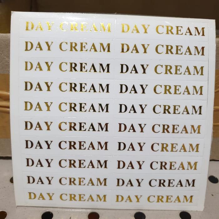 Gambar stiker tranparant tulisan emas ( besar ) isi 20 pcs - Day Cream dari frombella undefined Tokopedia