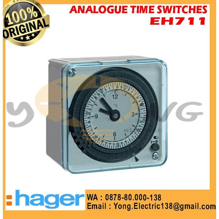 Jual Analogue Time switches Hager / EH711 / 230V 50/60Hz / Daily cycle ...
