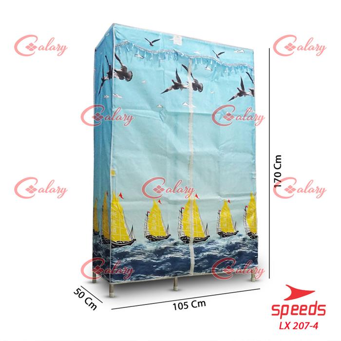 Gambar Lemari Baju Portable Bongkar Pasang Lemari Pakaian Rak Baju 207 - 207-04 STAINLES dari Calary Toys undefined Tokopedia