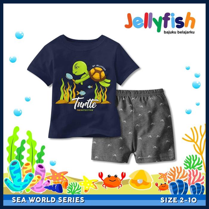 Gambar Setelan Anak laki-laki Jellyfish -TURTTLE dari Laisha Kids Shop undefined Tokopedia