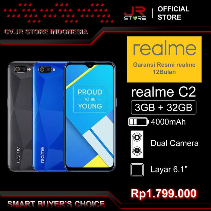 Gambar Realme C2 Ram 3/32GB New Garansi Resmi - Biru dari JR Store Indonesia undefined Tokopedia