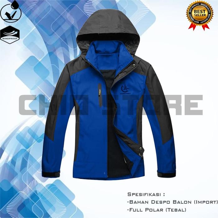 Jual Jaket Gunung Outdoor Waterproof Limited HITAM X MERAH, L