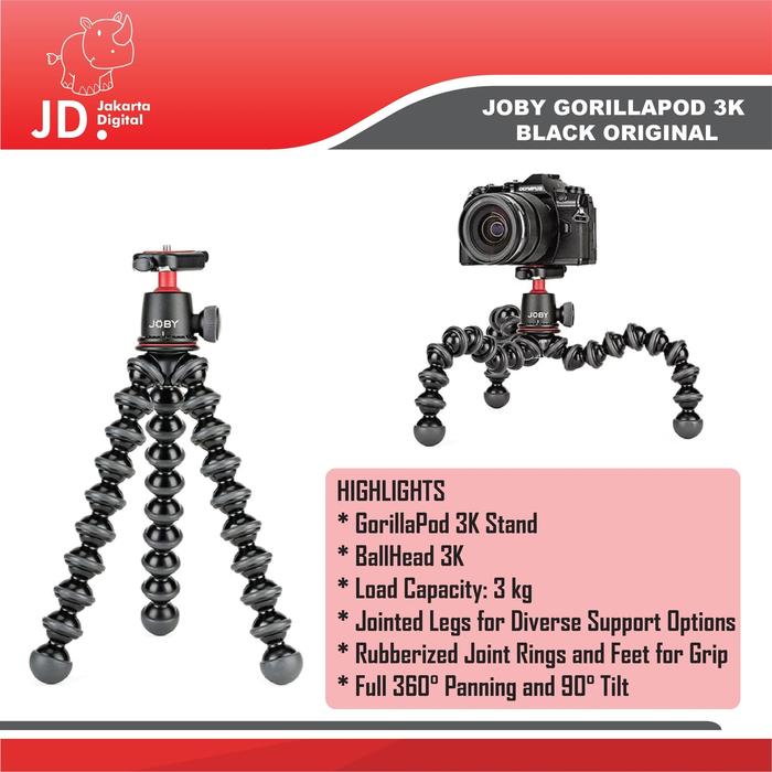 Gambar Joby GorillaPod 3K Kit - Black Original dari Jakarta Digital 8 undefined Tokopedia