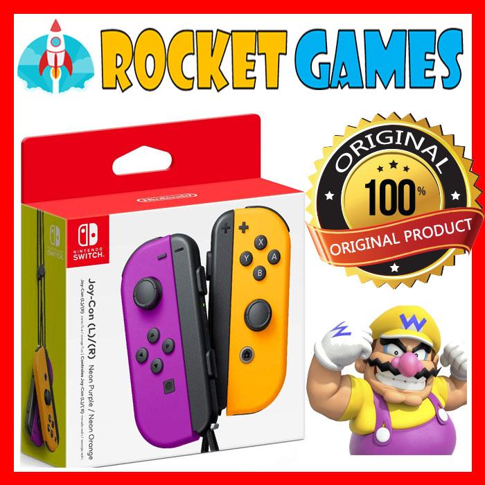 Gambar Nintendo Switch Joycon Purple Neon Orange / Joy Con Purple Neon Orange - Purple Orange dari Rocket Games undefined Tokopedia