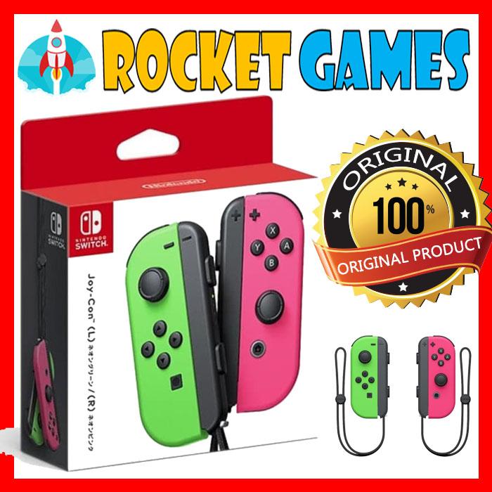 Gambar Nintendo Switch Joycon Purple Neon Orange / Joy Con Purple Neon Orange - Green Pink dari Rocket Games undefined Tokopedia