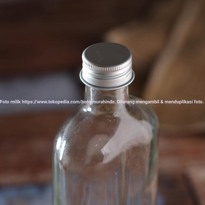 Gambar Botol Kaca Bening Gepeng 250ml Flask Glass Clear Bottle BARU 100% - Silver dari Botol Murah Indo undefined Tokopedia