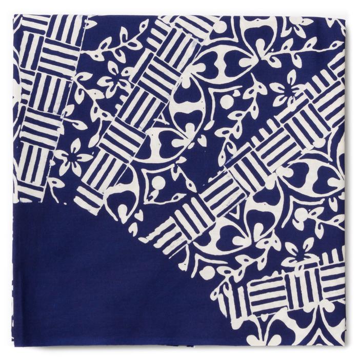 Gambar Kain Batik Cap Trusmi Motif Sinaran 1 - Biru dari Kainusa undefined Tokopedia
