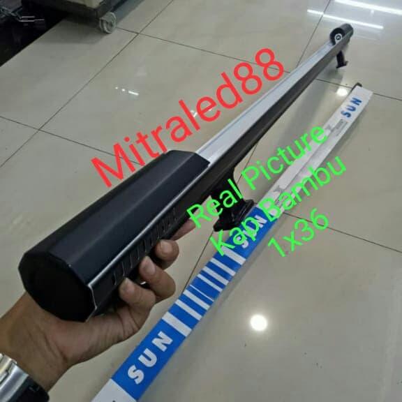 Gambar Kap lampu TL Bambu SUN 1x36/1x16w led Set Lampu Philips 16wat Putih - Putih dari MITRALED88 undefined Tokopedia