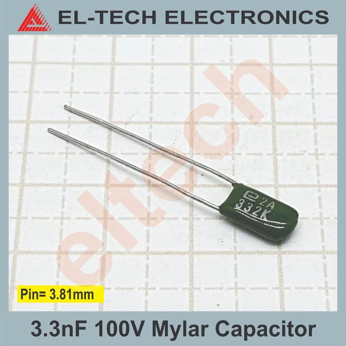 Gambar 3.3nF 3.3 nF KpF Nano Farad Mylar Milar Capacitor Kapasitor dari ELTECH online undefined Tokopedia