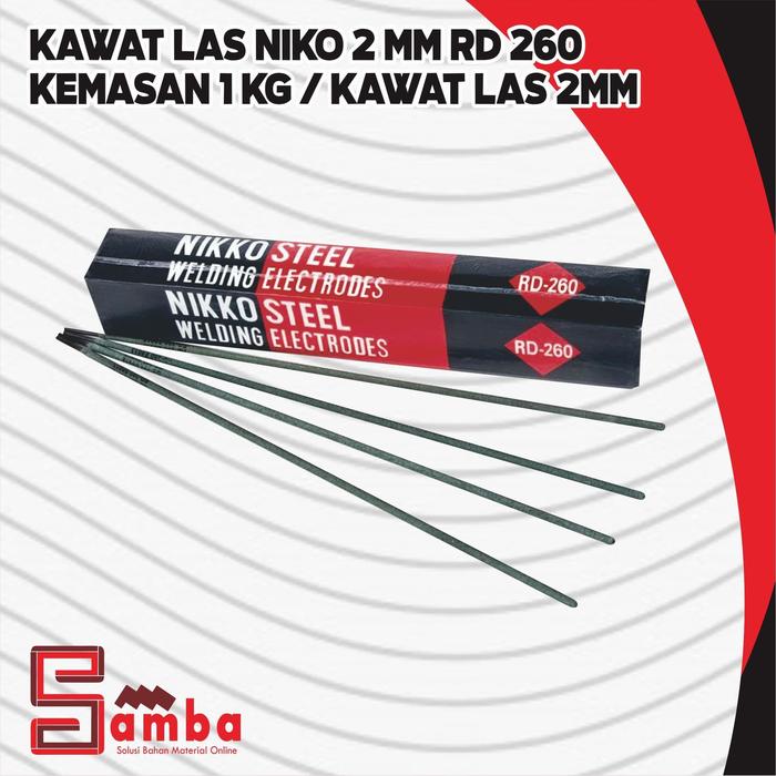 Gambar nikko steel kawat las rd 260 2 mm untuk pengelasan besi baja - 1 KG dari SAMBA undefined Tokopedia