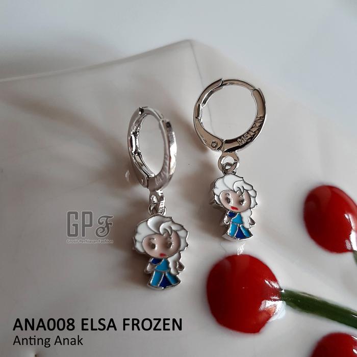 Gambar anting anak elsa frozen ana008 lapis emas 18k - silver dari Grosir Perhiasan Fashion undefined Tokopedia