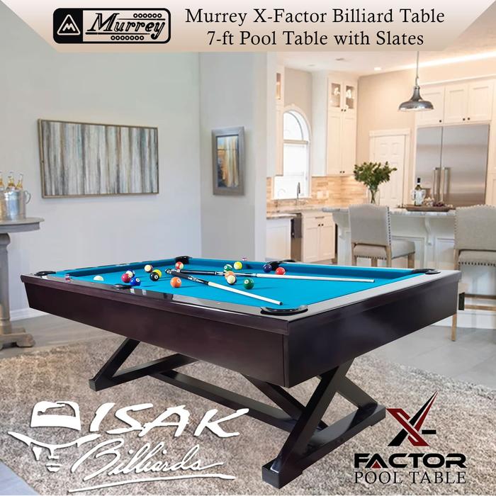 Gambar Murrey X-Factor 7 ft Pool Table - Batu Slate Meja Billiard 7 feet Asli dari ISAK Billiard Sports Co. undefined Tokopedia