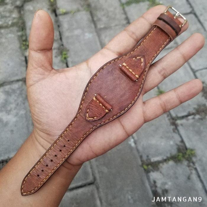 Dark Brown Leather Leather Watch Bands 22mm Teakwood Brown Leather