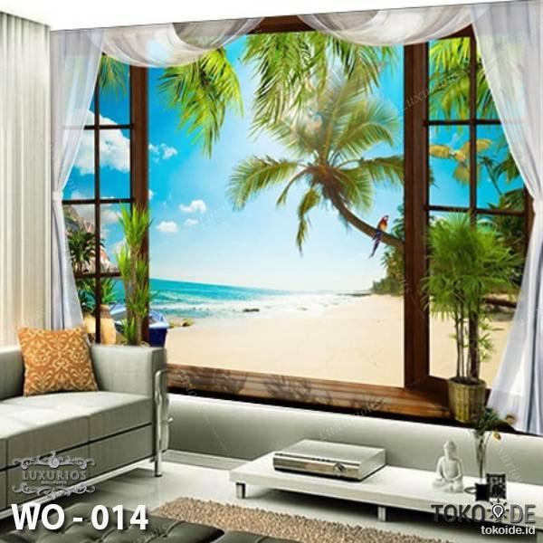 Gambar 3D WALLPAPER DINDING PEMANDANGAN ALAM LUAR JENDELA Bahan Banner 2 - WO - 014 dari DWS Wallpaper undefined Tokopedia