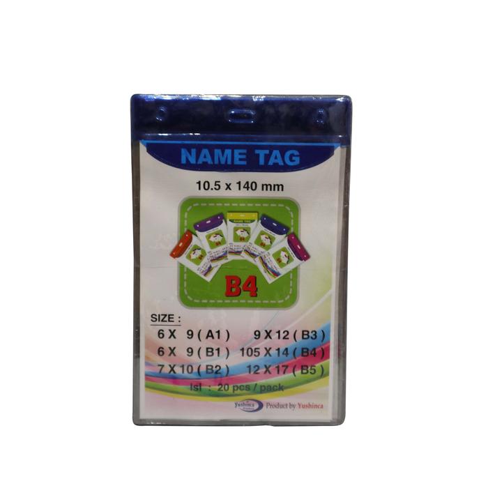 Gambar Name Tag Warna B4/ card case/name tag holder/id card/mika kartu nama - Biru dari yushincashop undefined Tokopedia