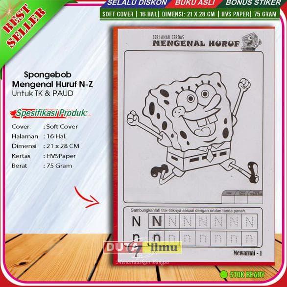 Jual Buku Anak Menganal Huruf N Z Dan Mewarnai Spongebob Squarepants Jakarta Selatan Desi Kartini Tokopedia