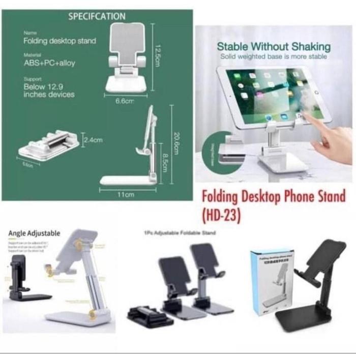 Gambar HDR-006 Holder Folding desktop Mobile Desk stand Dudukan handphone dari DistriButor Home Living undefined Tokopedia