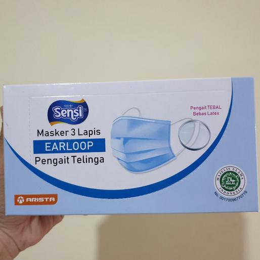 Gambar Masker SENSI Earloop isi 40 Pcs / Masker medis 3 Ply / Masker Earloop - Hijau dari Ultrafast-Store undefined Tokopedia