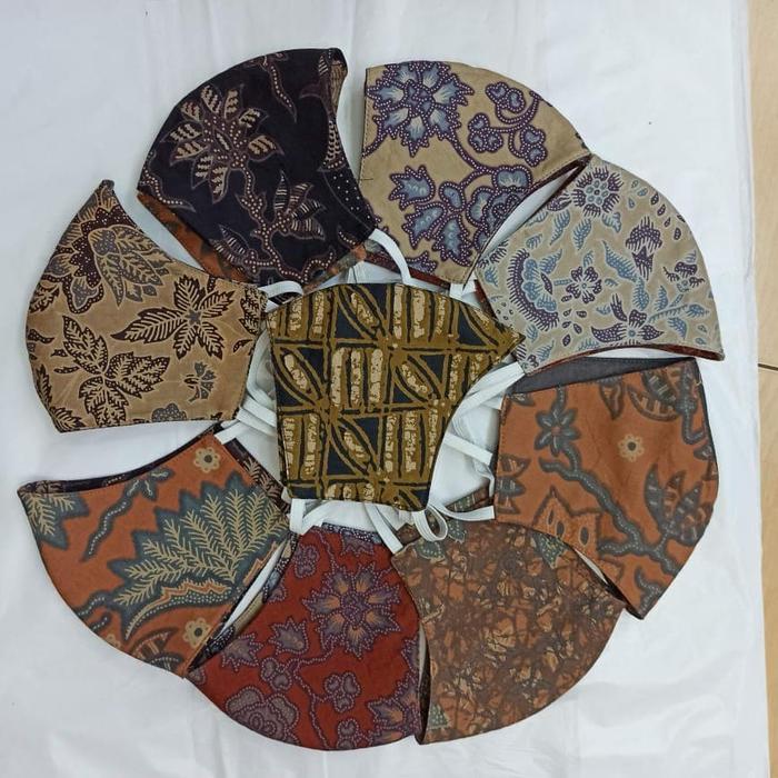 Gambar grosir masker batik halus solo- Masker Hijab dan kuping dari Saka Craft .hc undefined Tokopedia