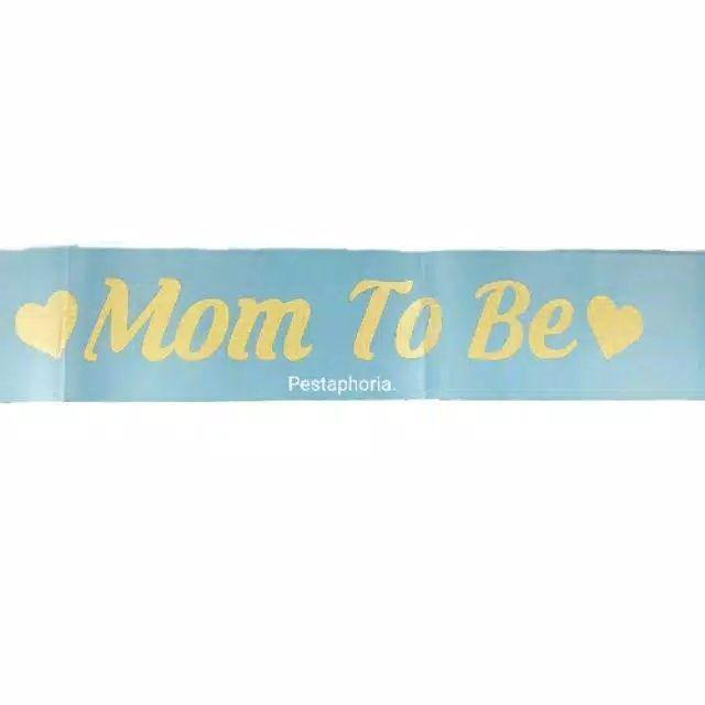 Gambar Selempang / Sash Mom To Be Print Gold - SoftBluePrntGol dari Pestaphoria undefined Tokopedia