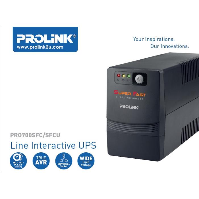 Gambar UPS Prolink 700 pro + Stabilizer - 650VA, 1 Unit UPS700Pro dari maru maru comp undefined Tokopedia