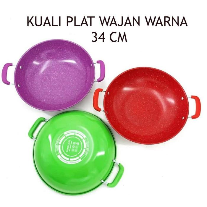 Jual Wajan Marble Warna Enamel Plat Kuali Wok Alat Masak Dapur Frypan Wook Kuali 34cm Jakarta Barat Quingo Tokopedia