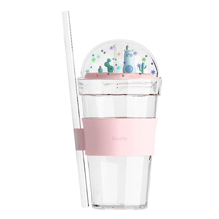 Gambar BOTOL MINUM X&W U-1254 BPA FREE / GELAS PLASTIC SEDOTAN KEREN 490ML - Merah Muda dari Kioslunchbox bogor undefined Tokopedia