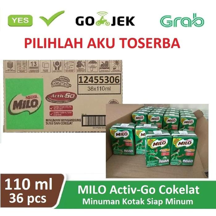 Gambar Susu Milo Kotak Coklat ACTIVE GO UHT - 115 ml (1 dus isi 36 kotak) dari Pilihlah Aku Toserba undefined Tokopedia