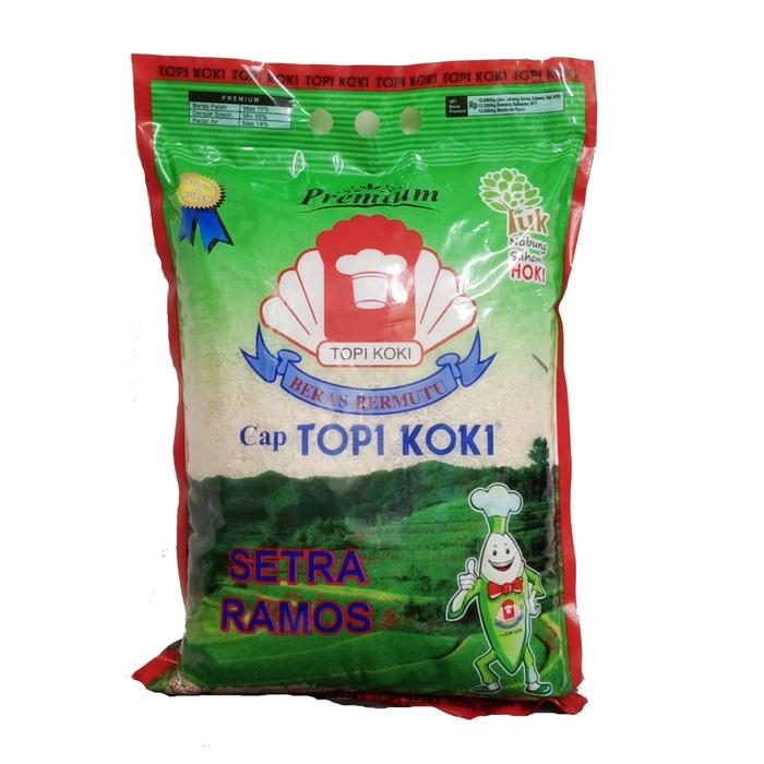 Jual Beras Topi Koki Setra Ramos Topikoki Premium 5kg Ramos Kota Tangerang Selatan Aqsha Mart 