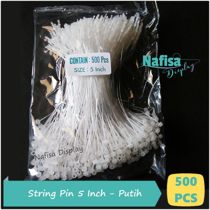 Jual String Pin Loop / Lock Pin Putih 5 Inch Benang Tag Label 500 ...