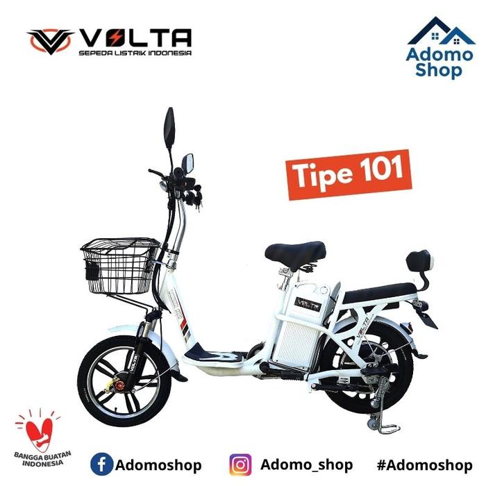 Gambar Volta Sepeda Listrik ( electric bicycle ) - Tipe 101 - Putih dari Adomo Shop undefined Tokopedia