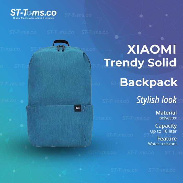 Gambar Xiaomi Trendy Solid Color Lightweight Water-resistant Backpack - Biru Muda dari ST-Toms.co undefined Tokopedia
